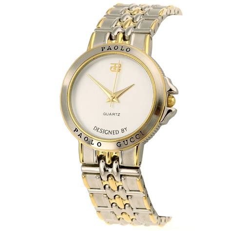 paolo gucci two-tone men's watch|Gucci ladies cat watch.